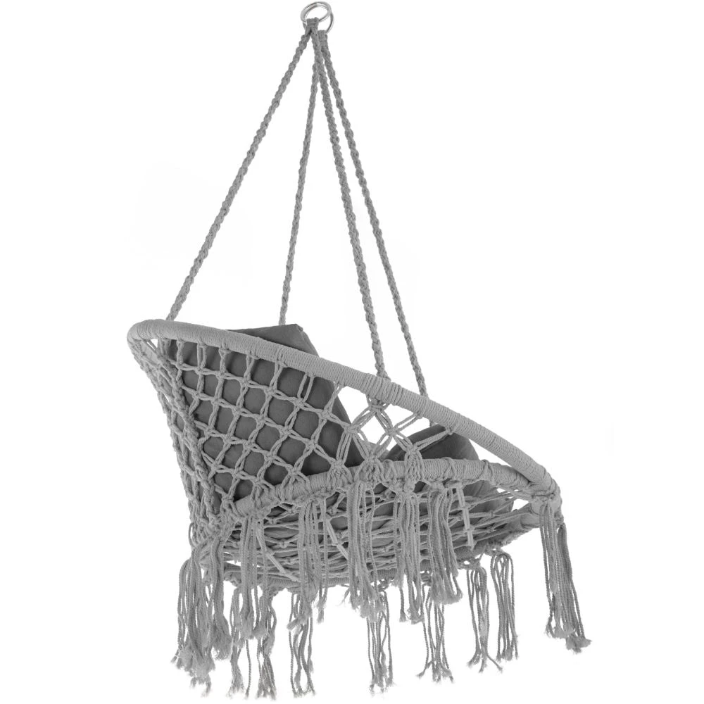 Fauteuil Suspendu ELISA Hamac Meuble Jardin Diamètre 80 Cm Gris 2208165 9 Fauteuil Suspendu ELISA Hamac Meuble Jardin Diamètre 80 Cm Gris 2208165 – Image 7