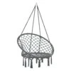 Hamac Siège Rond Chaise Suspendue Diamètre D'assise 60 Cm Gris Foncé 03_0006061